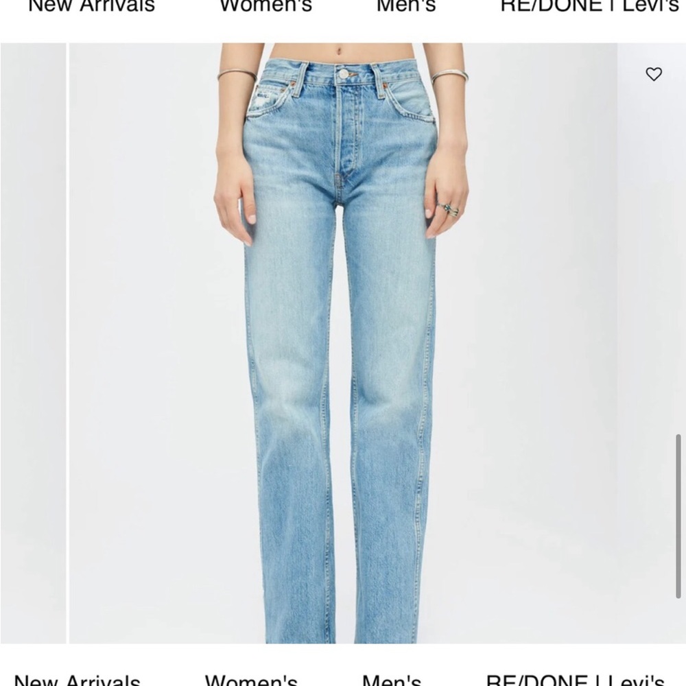 Re/done 90s high rise loose jeans sz 27 in Worn Blue